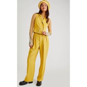 NWT Free People Gabbie Vest Suit Set Size 6